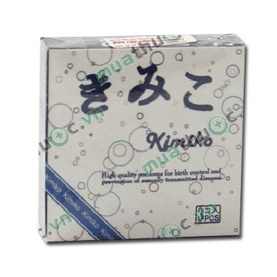 SM107-Bao cao su kimiko - hop 3 chiec